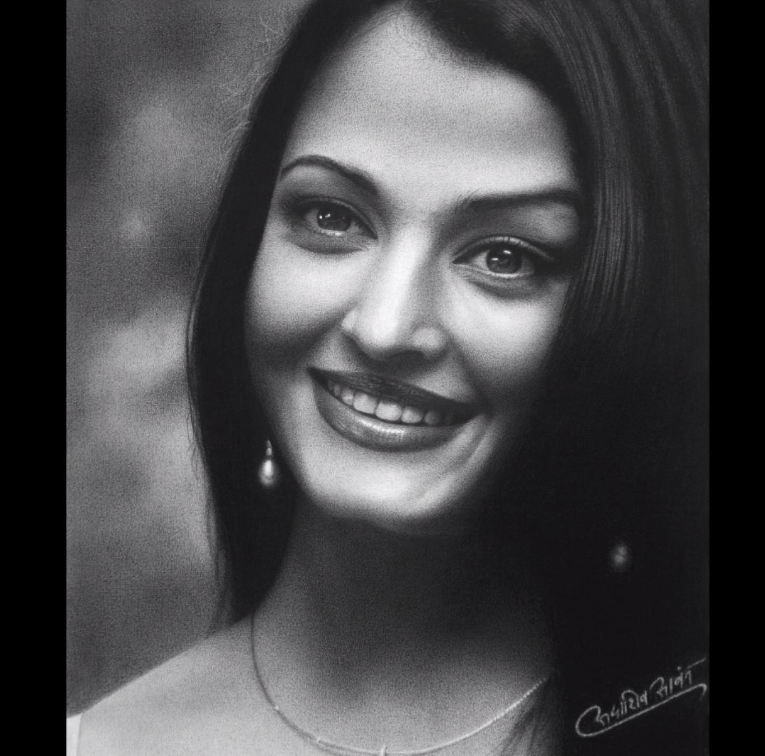 Aishwarya Rai Portrait Made By Ball Pen Acrylic Print by Amarjeet Singh -  Pixels