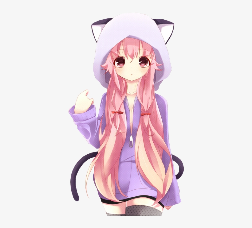Cute Anime girl in Neko Hoodie... | Scrolller