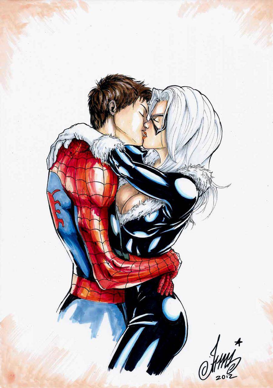 Spider-Man kisses Black cat | Scrolller